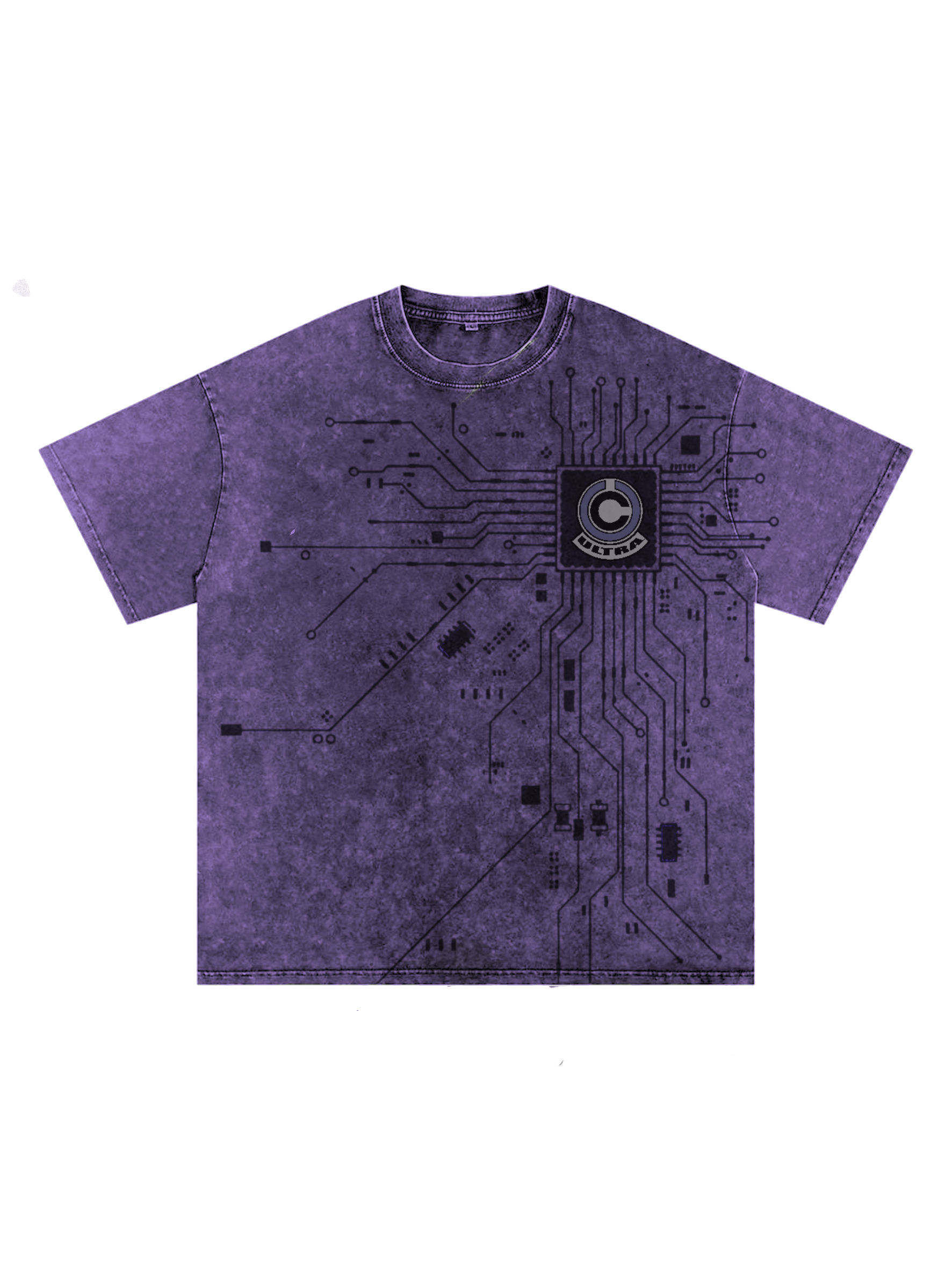 UCSEASON1 - Motherboard Circuitry Acid Wash Tee